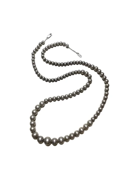 Vintage Sterling Silver Graduated Pearl Necklace Selected by Lux Revival