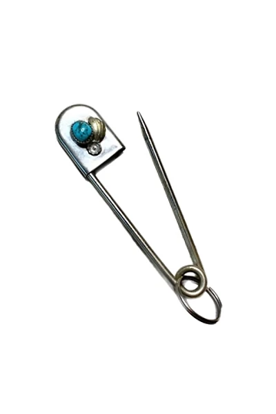 Vintage Jumbo Safety Pin or Keychain with Gemstone Selected by Lux Revival