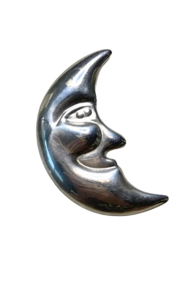 Vintage Sterling Crescent Moon Pendant or Brooch Selected by Lux Revival