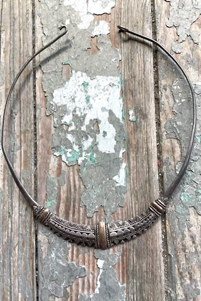 Vintage 1970s Sterling Silver and Brass Choker Selected by Cherry