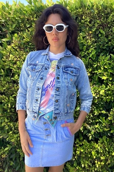 Vintage 1980s Customized Sequins Poodle Denim Jacket Selected by Cherry
