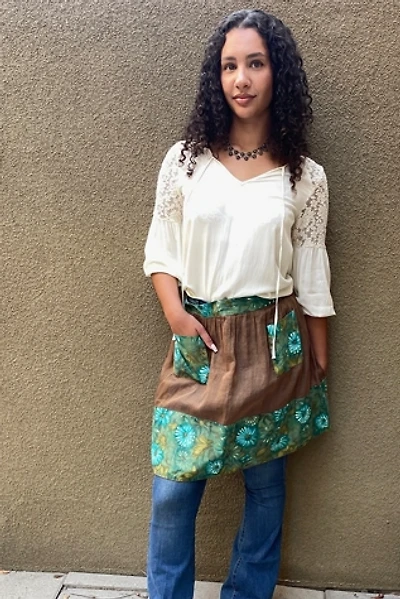 Vintage Brown Sheer Apron Selected By Ankh By Racquel