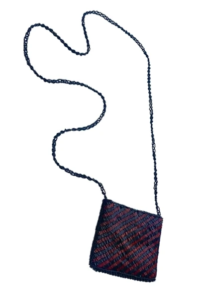 Vintage Black And Red Beaded Purse Selected By Ankh By Racquel