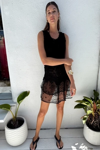 Cotton Crochet Drop Waist Dress Selected by Madly Vintage