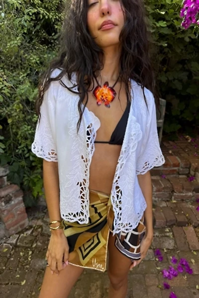 90s Cotton Cutwork Top Selected by Madly Vintage