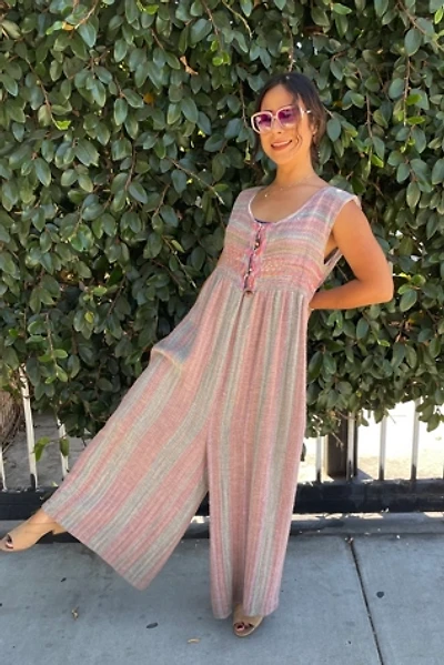 Vintage 1980's Artisan Handwoven Jumpsuit Selected by FernMercantile