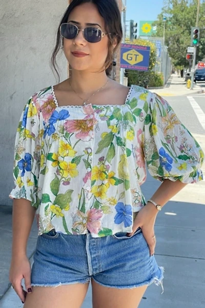 Vintage Y2K Laura Ashley Floral Boho Blouse Selected by FernMercantile
