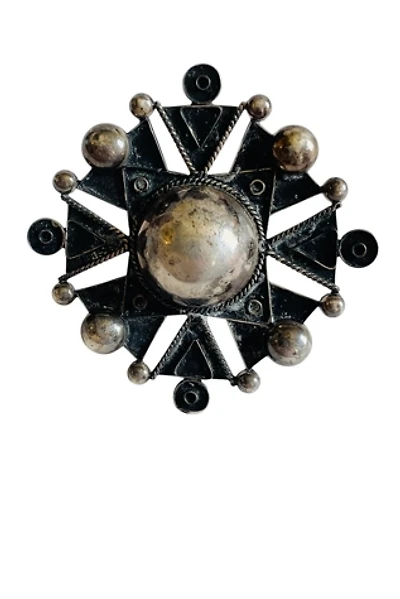 Vintage Sterling Large Stylized Sun Pin Brooch Selected by FernMercantile