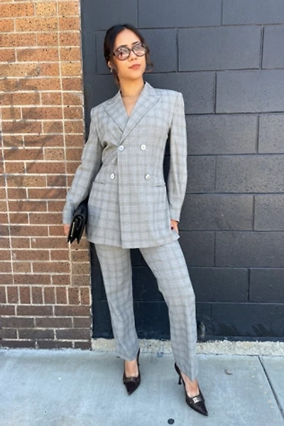 Vintage 1990's Mondi Glenn Plaid Pants Suit Selected by FernMercantile