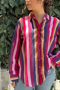 Xirena Colorful Stripe Shirt Selected by FernMercantile