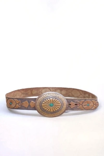 Vintage Western Tooled Leather Belt Selected by Garbage Soup