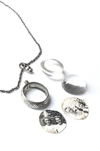 Antique Lucite Photo Orb Necklace Selected by Garbage Soup
