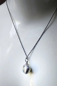 Antique Lucite Photo Orb Necklace Selected by Garbage Soup