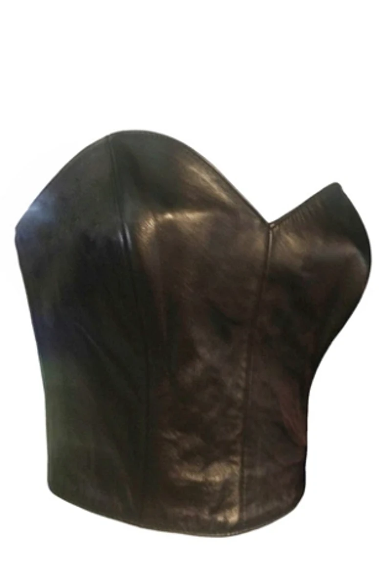 Michael Hoban 1980's Leather Bustier Selected by Garbage Soup