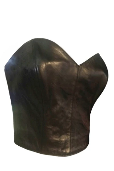 Michael Hoban 1980's Leather Bustier Selected by Garbage Soup