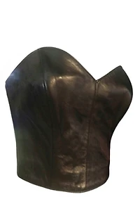 Michael Hoban 1980's Leather Bustier Selected by Garbage Soup