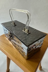 50's Woven Metal Box Purse Selected by Wax Plant