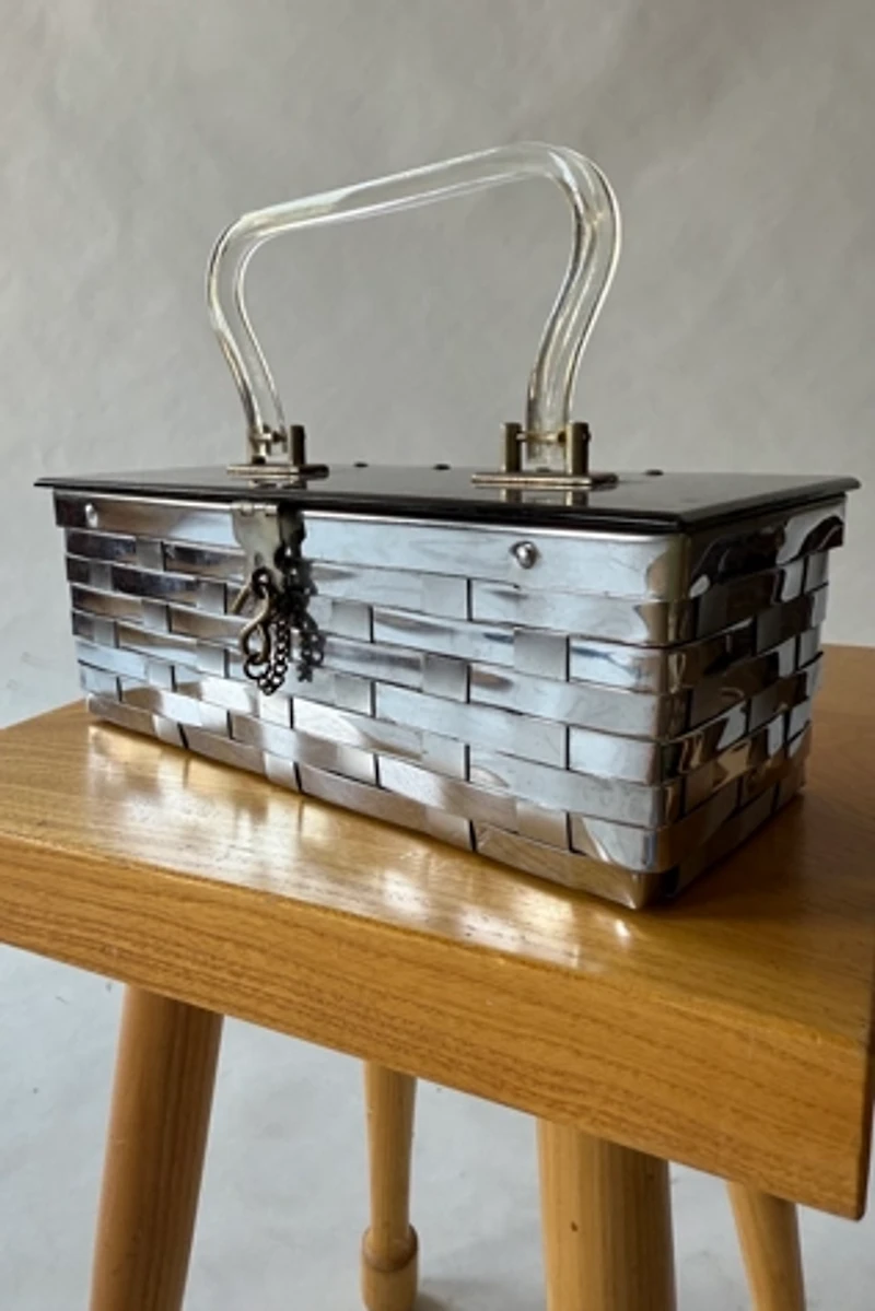 50's Woven Metal Box Purse Selected by Wax Plant