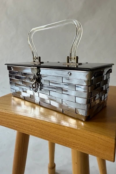 50's Woven Metal Box Purse Selected by Wax Plant