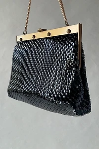 60's Black Mesh Purse Selected by Wax Plant