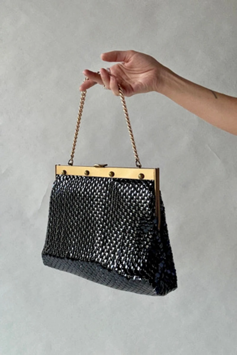 60's Black Mesh Purse Selected by Wax Plant