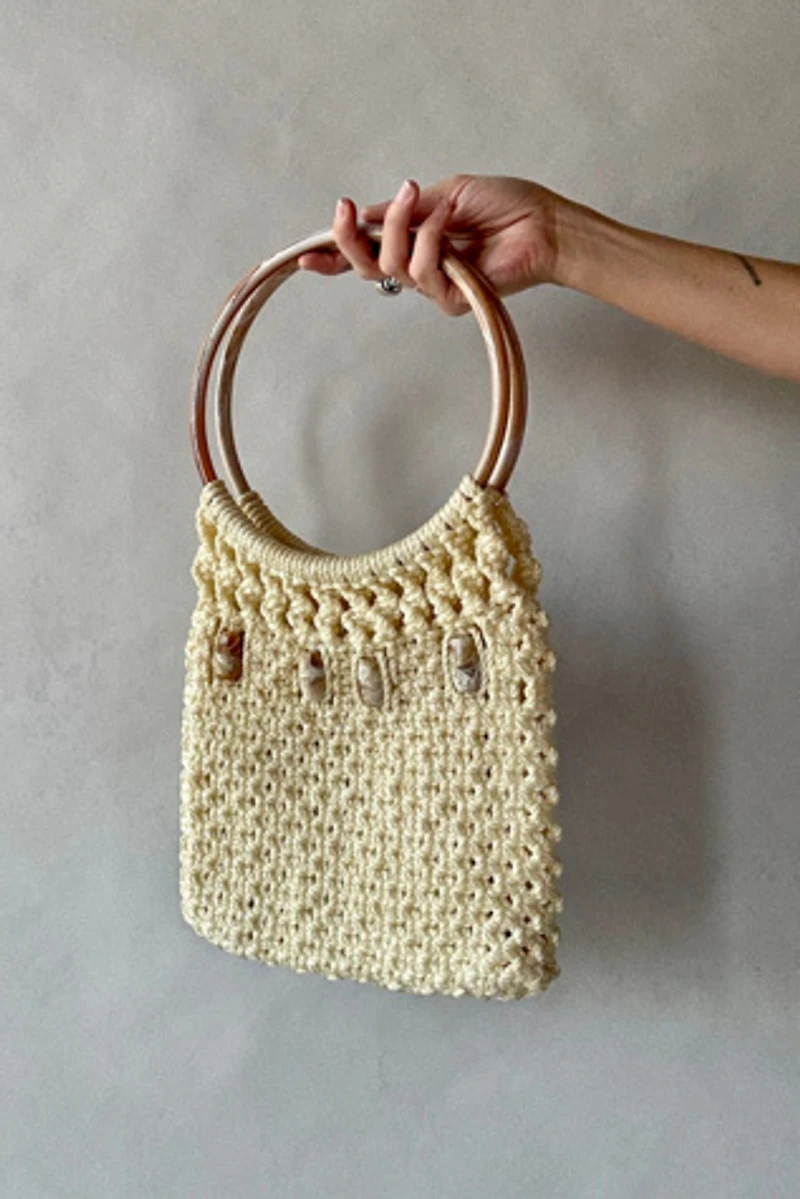 Beaded Macrame Bag Selected by Wax Plant