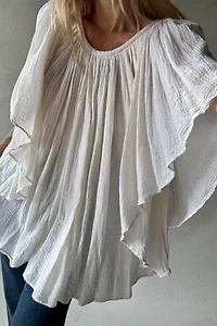 Gauze Angel Wing Blouse Selected by Wax Plant