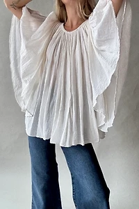 Gauze Angel Wing Blouse Selected by Wax Plant