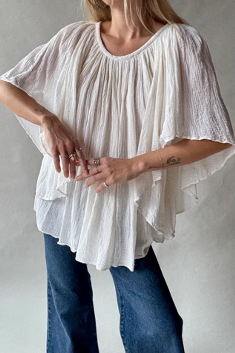 Gauze Angel Wing Blouse Selected by Wax Plant