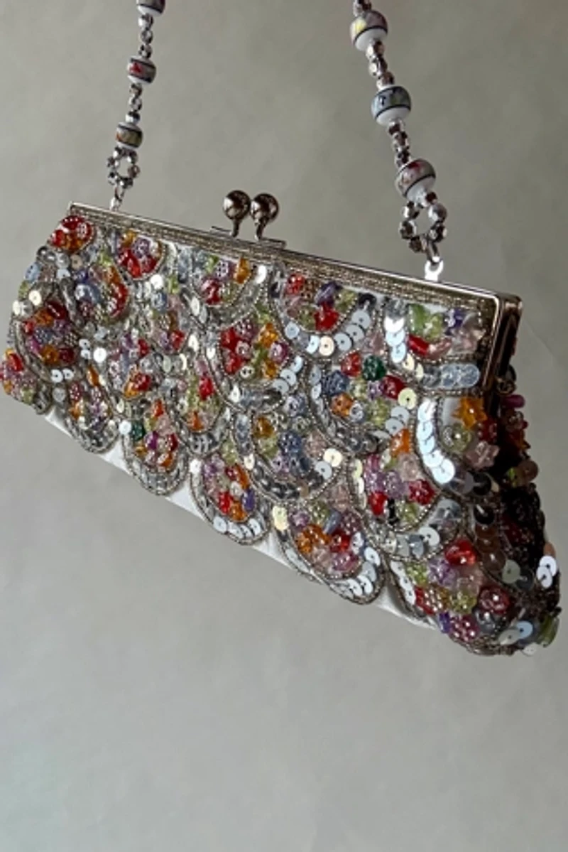 Y2K Silver Sequin Purse Selected by Wax Plant