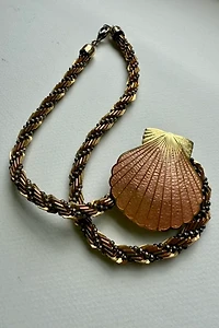 Spiral Chain Seashell Necklace Selected by Wax Plant