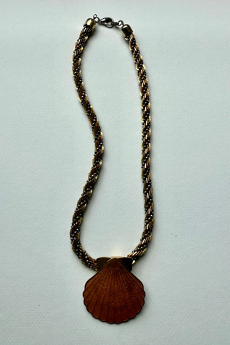 Spiral Chain Seashell Necklace Selected by Wax Plant