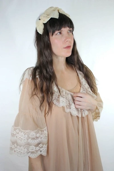 Vintage Butter Yellow Bow Headband Selected By Moons + Junes Vintage