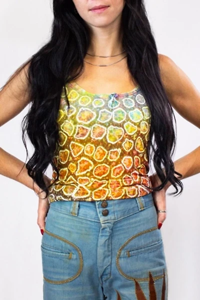 Vintage 60s Mihitabel Rayon Tie Dye Tank Top Selected by Black Shag Vintage