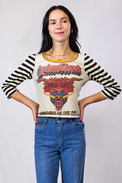 Vintage 1984 Judas Priest Defenders of the Faith Concert T Shirt Selected By Black Shag Vintage