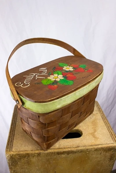 Vintage 70s Emily Neill Picnic Basket Purse Selected by Black Shag Vintage