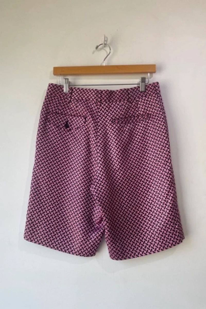 Comme des Garcons Pink and Black Jacquard Shorts Selected by The Curatorial Dept.