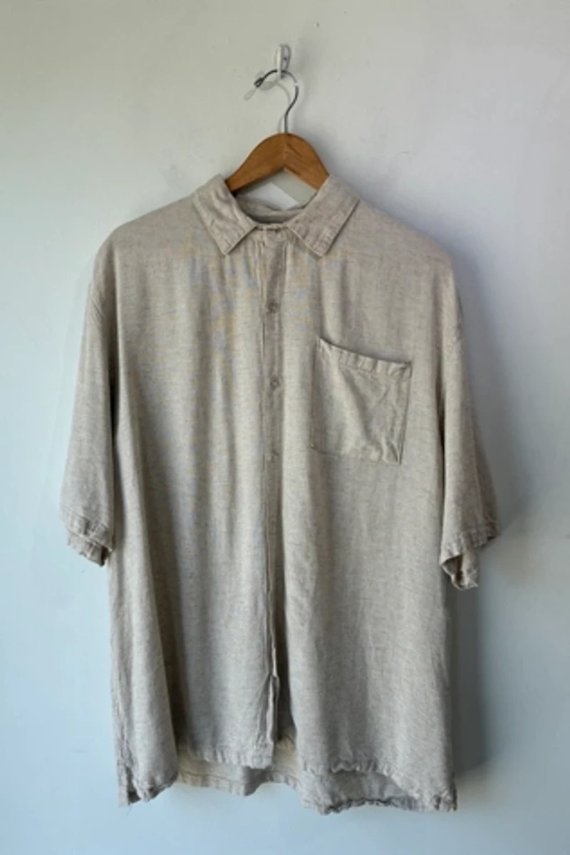 Love Nosara Oatmeal Linen Men's Shirt Selected by The Curatorial Dept.