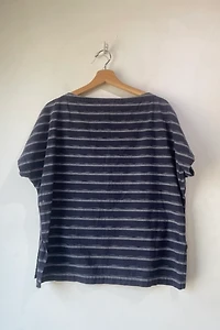 Issey Miyake Navy Striped Tunic Top Selected by The Curatorial Dept.