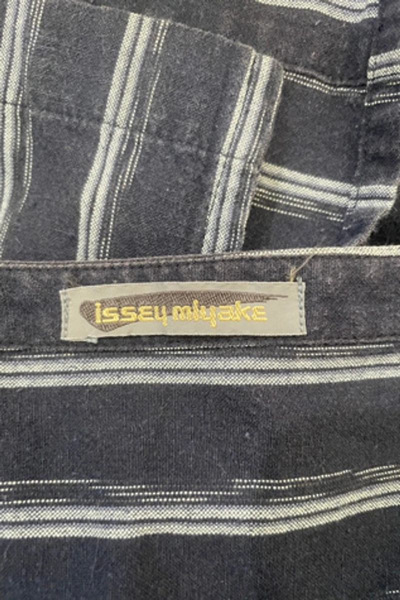 Issey Miyake Navy Striped Tunic Top Selected by The Curatorial Dept.