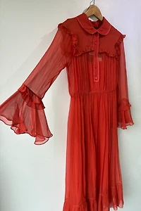 Gucci Orange Silk Organza Dress Selected by The Curatorial Dept.