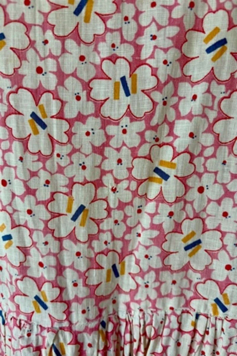 1930s Pink Floral Dress w/ Matching Bloomers Selected by The Curatorial Dept.