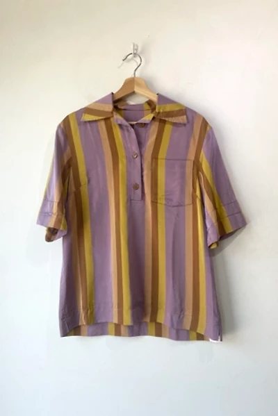 Dries van Noten Lavender Yellow Striped Shirt Selected by The Curatorial Dept.