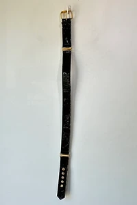 Yves Saint Laurent Black Patent Leather Belt Selected by The Curatorial Dept.