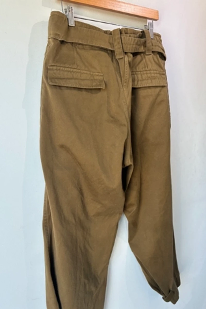 Isabel Marant Olive Belted Pants Selected by The Curatorial Dept.