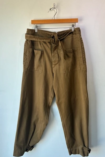 Isabel Marant Olive Belted Pants Selected by The Curatorial Dept.