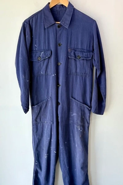 Vintage Distressed Blue Workwear Coveralls Selected by The Curatorial Dept.