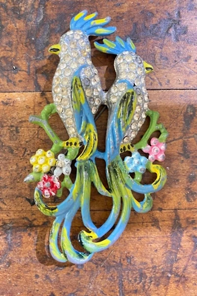 1941 Gene Verrecchio Coro Calopsitta Cockatoo Brooch Selected by The Curatorial Dept.