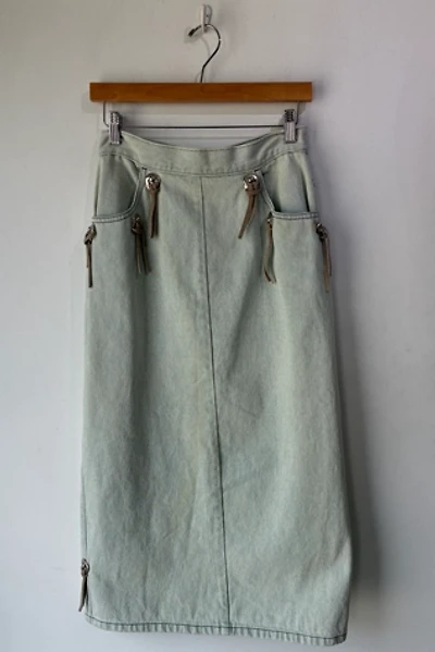 Good Light Wash Denim Western Skirt Selected by The Curatorial Dept.