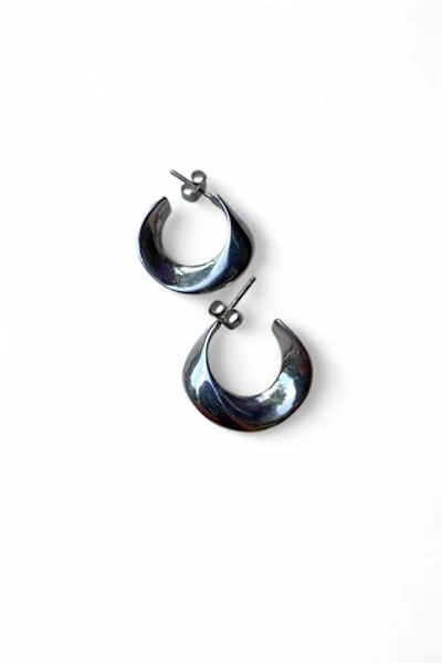 Vintage Modernist Wavy Hoop Earrings Selected by SharpLilTeeth